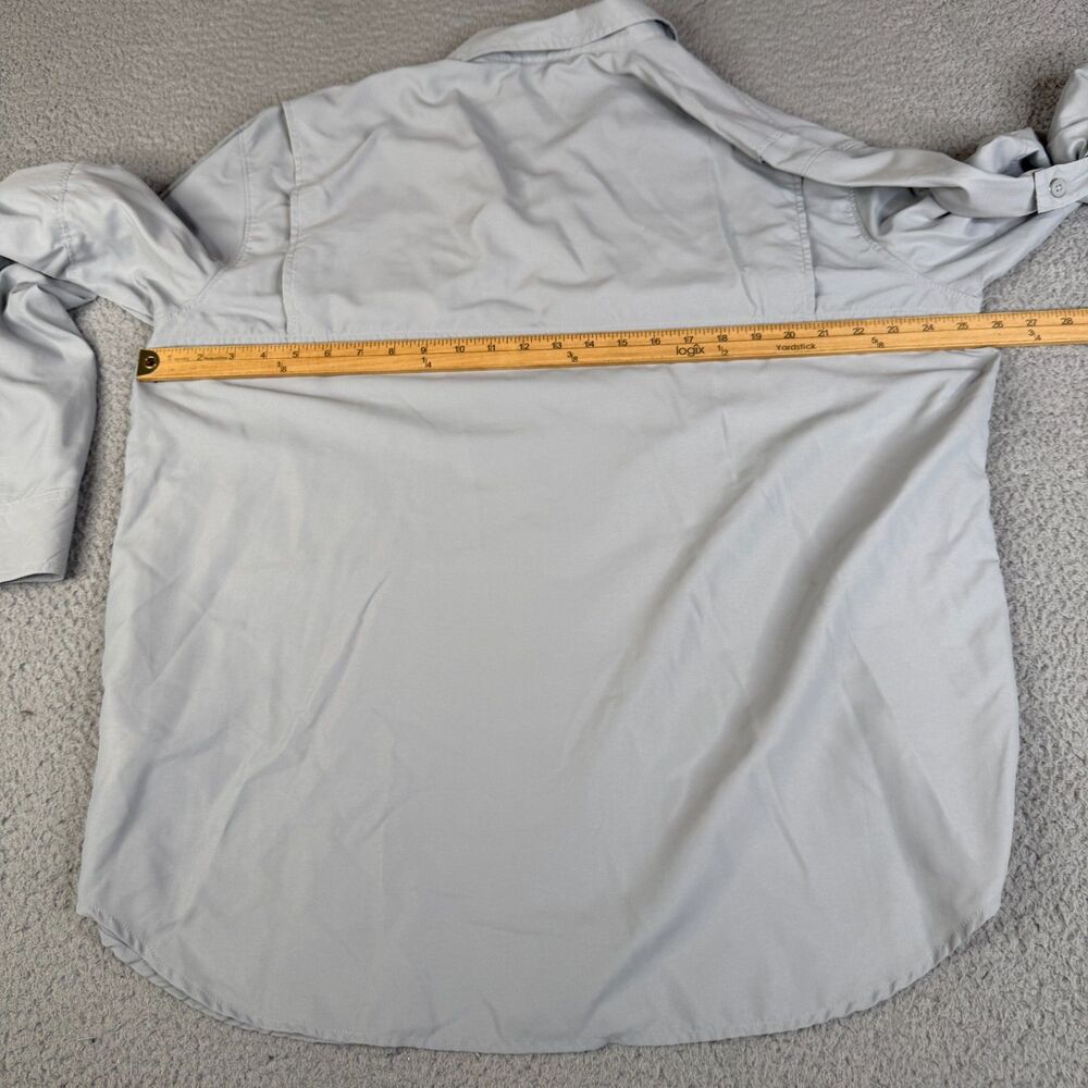 COLUMBIA Shirt Mens XL Gray PFG Omni Shade 50 UPF Vented Roll Tab Fishing Hiking - Picture 12 of 15
